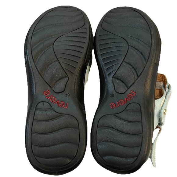 Revere Women’s Emerald 3 Strap Leather Sandals Miami Seafoam French Size 8 Wide - Picture 9 of 9